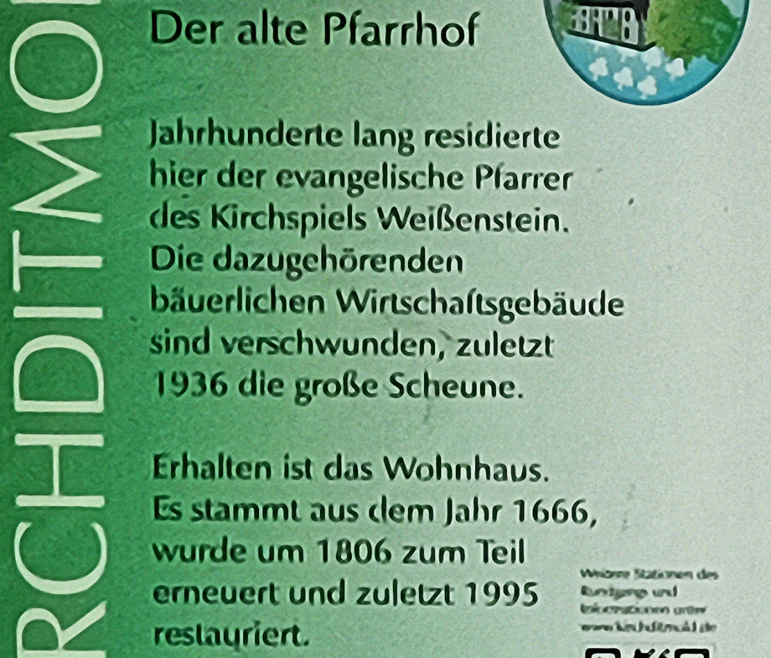 25- Hinweis zu -alten Pfarrhof- in Kirchditmold